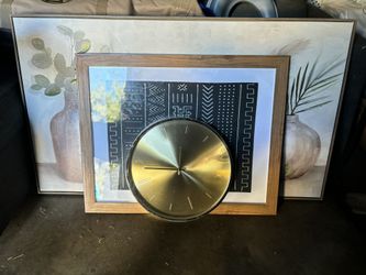 LARGE wall art and clock