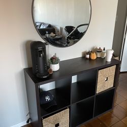 mirror and coffee table  
