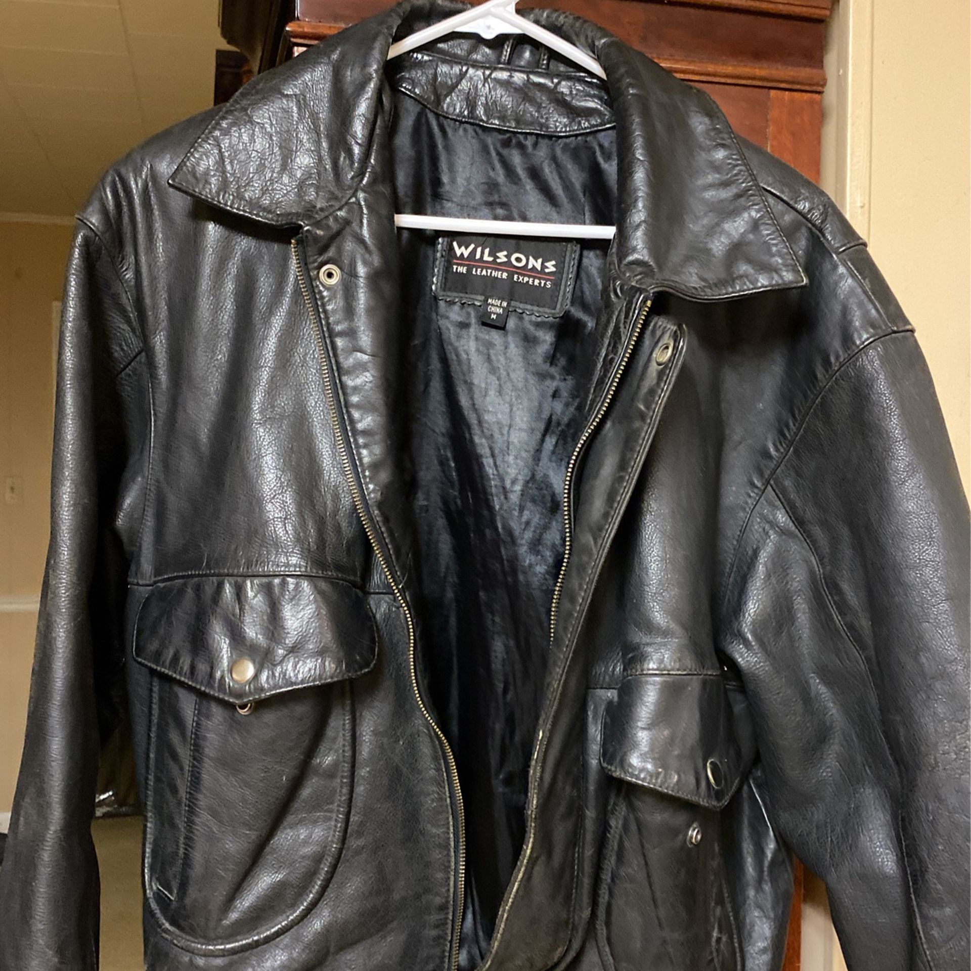 Mens Wilson Leather Jacket Size M
