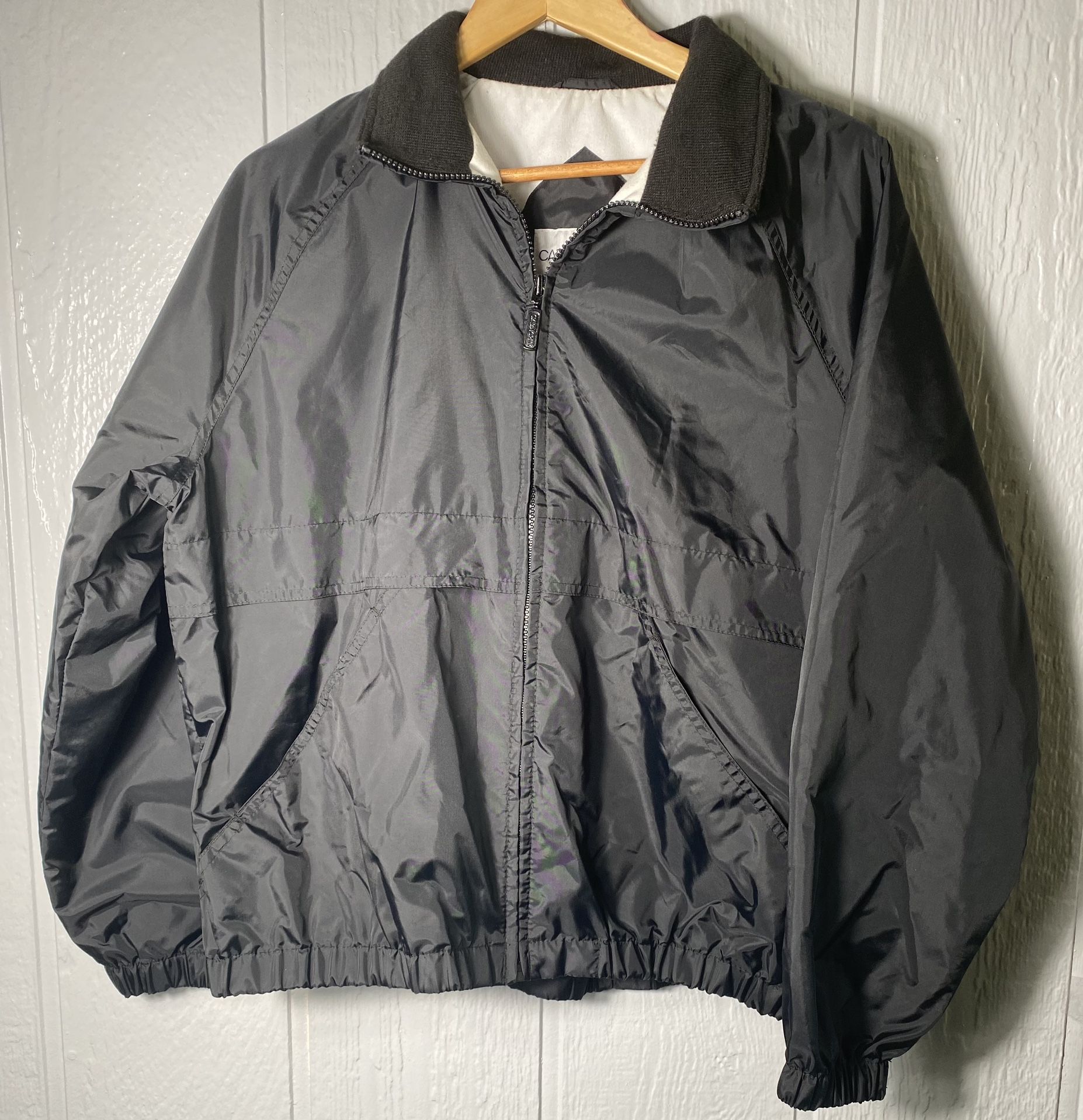 Women’s Black Cabin Creek Lined Windbreaker Jacket Sz 12/14