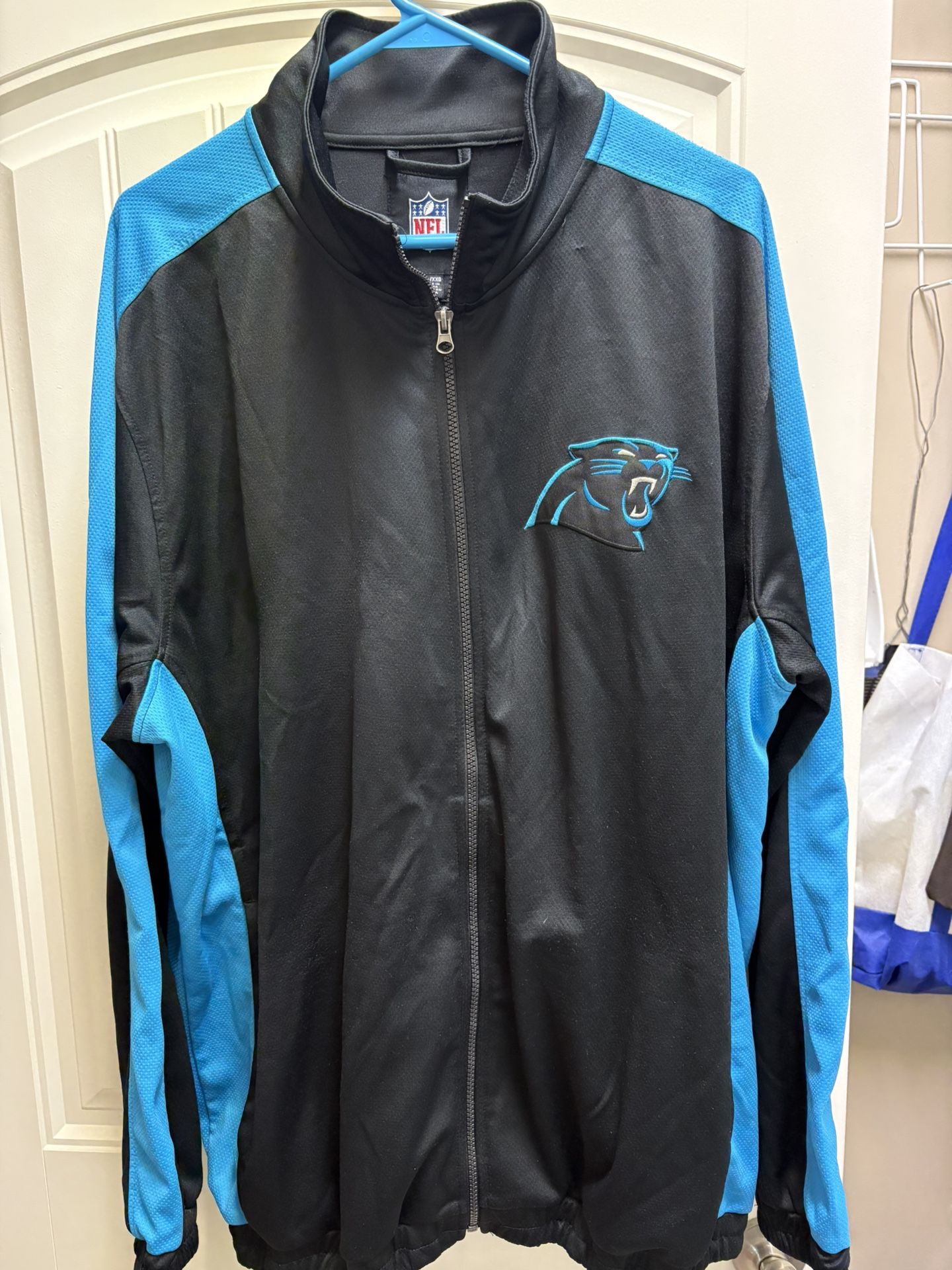 NFL Panthers Zip Up Jacket. Embroidered