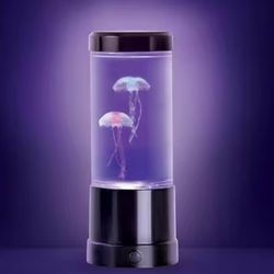 9 in. Black Indoor Jellyfish Table Lamp with RGB LED