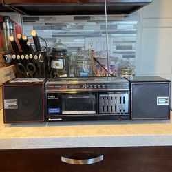 Vintage 1980's Panasonic RX-FM49 Boombox Stereo AM/FM Cassette Player/Recorder