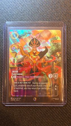 Lorcana Jafar Newly Crowned 210/204 Enchanted Card- Archazia’s Island