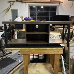 TV Stand Rustic Brown