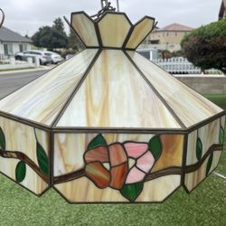 Antique  Stained Glass Lamp