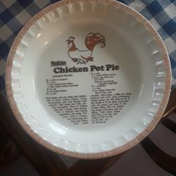 Pie Plate With Watkins Chicken Pot Pie Recipe