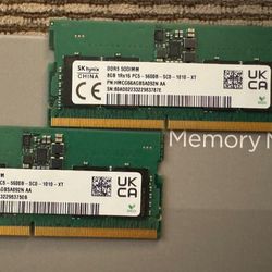 SK Hynix 16GB DDR5 SODIMM(2x8GB) 5600MHz PC5-5600B-SC0-1010-XT Laptop RAM Memory
