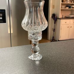 Vintage cut crystal Hurricane Lamp Candle Holder