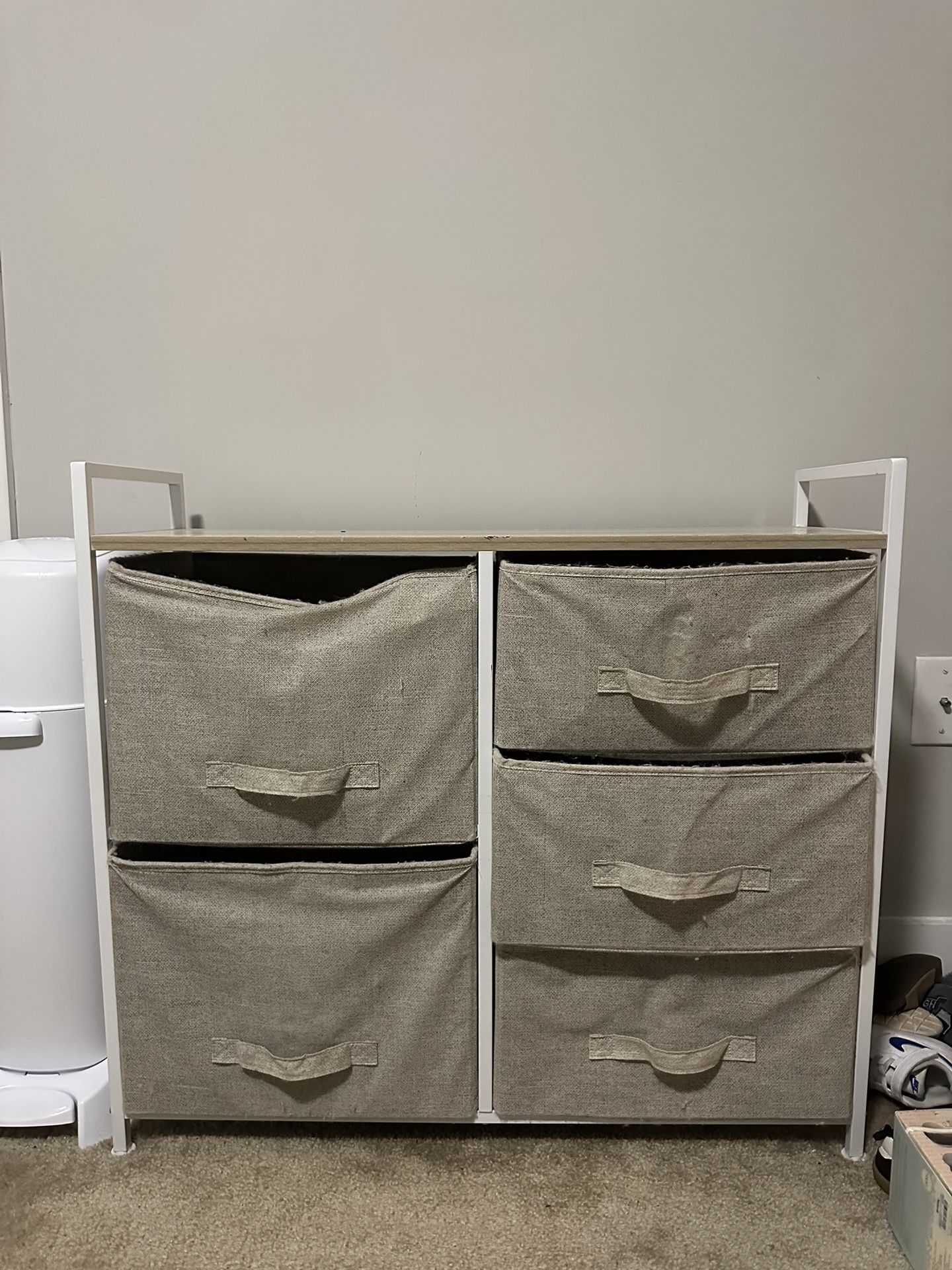 Tan Storage Draws