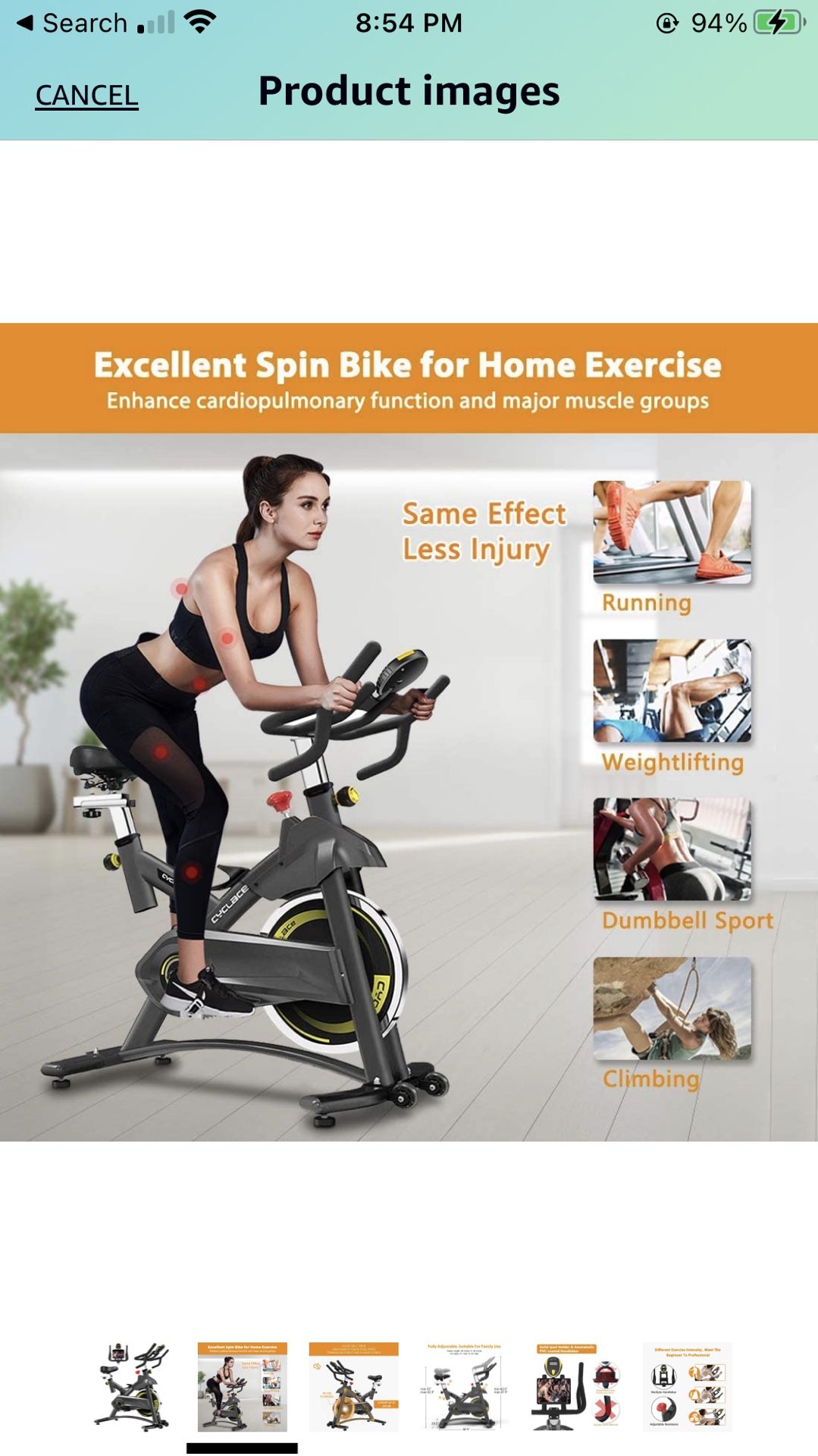 Indoor Exercise Spin Bike - Like New! Amazon Best Seller (retail $350)