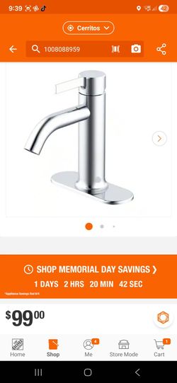 Glacier Bay Ryden Single-Handle Single- Hole Bathroom Faucet in Chrome