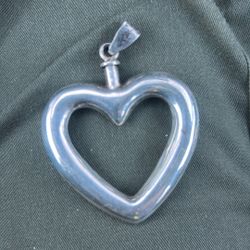 Corazón  D Plata  Grande 925 Plata 