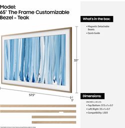 Samsung 65" The Frame Customizable Bezel (2026 Model)