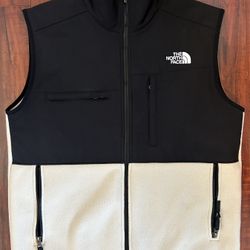 North Face Two Tone Vest Cream/Black Size Small