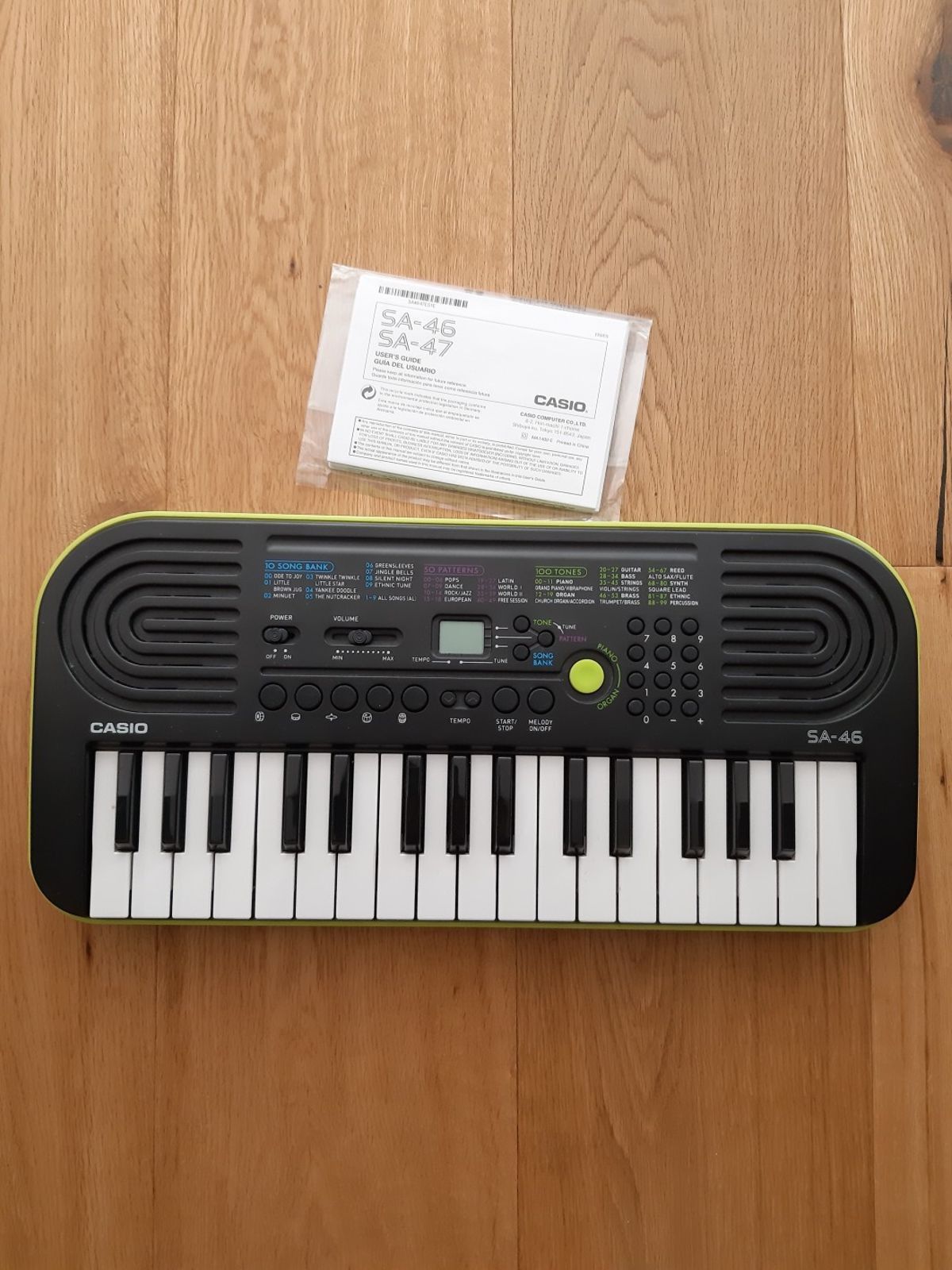 Mini keyboard casio green works perfectly