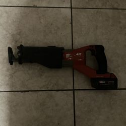 M18 FUEL 18V Lithium-Ion Brushless Cordless Super SAWZALL Orbital Reciprocating Saw With Battery 
