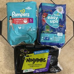 Size 5 Pampers Or Easy Ups 5/6. $8 Each 