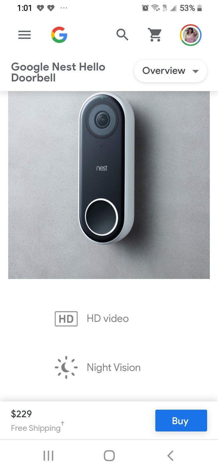 Google Nest doorbell camera BOXED NEVER OPENED