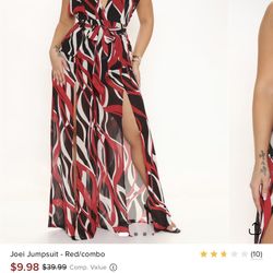 Red/combo Jumpsuit