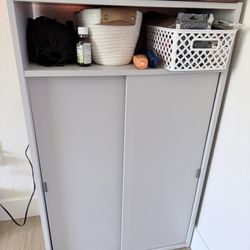 Gray Storage Cabinet 