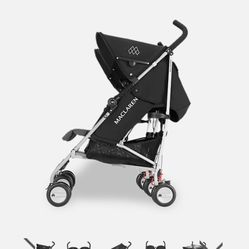 maclaren twin triumph double stroller - Black