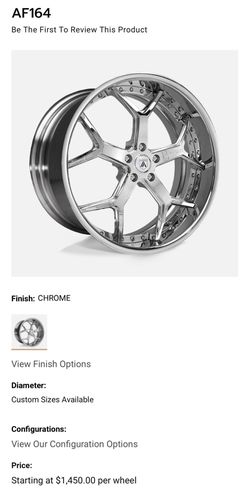 4 Asanti AF164 22inch 3pc rims  (Staggered)  Bronze/Gloss Black