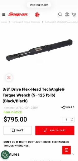 105th Snap-On 3/8” Digital Torque Wrench
