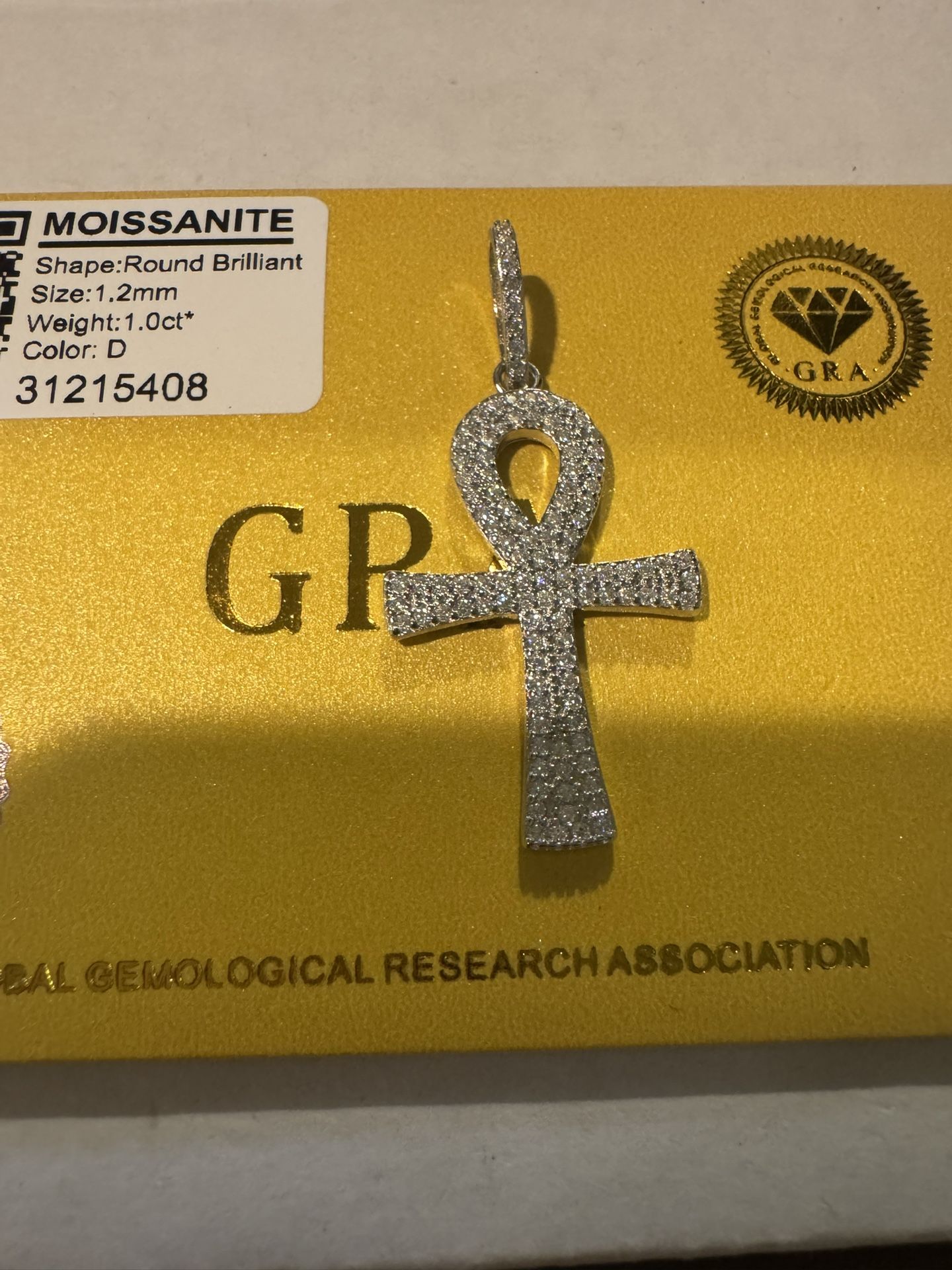 BLACK FRIDAY SALE Elegant Sterling Silver Moissanite Cross Pendant