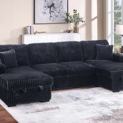 Brand New Super Plush Pullout Sectional W/ Storage 
