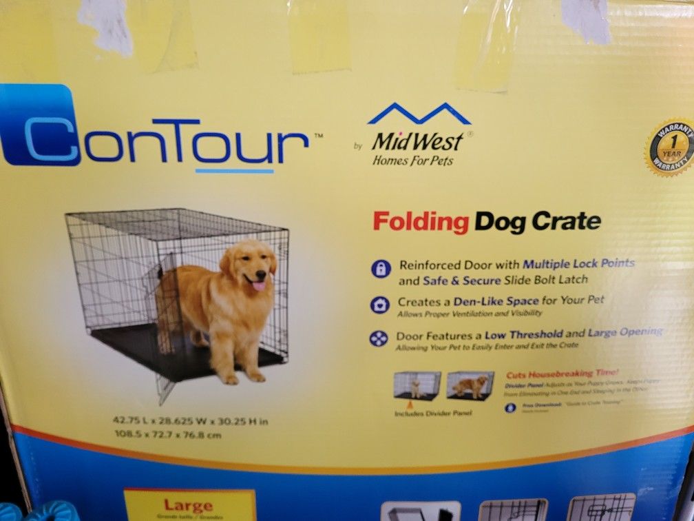 Large Folding Metal Pet Crate