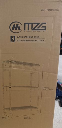 3-Tier Black Metal Storage Rack