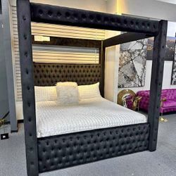 New In Box King Bed Frame With Mattress (Read Description Below)