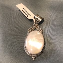 Mother Of Pearl And Silver Pendant