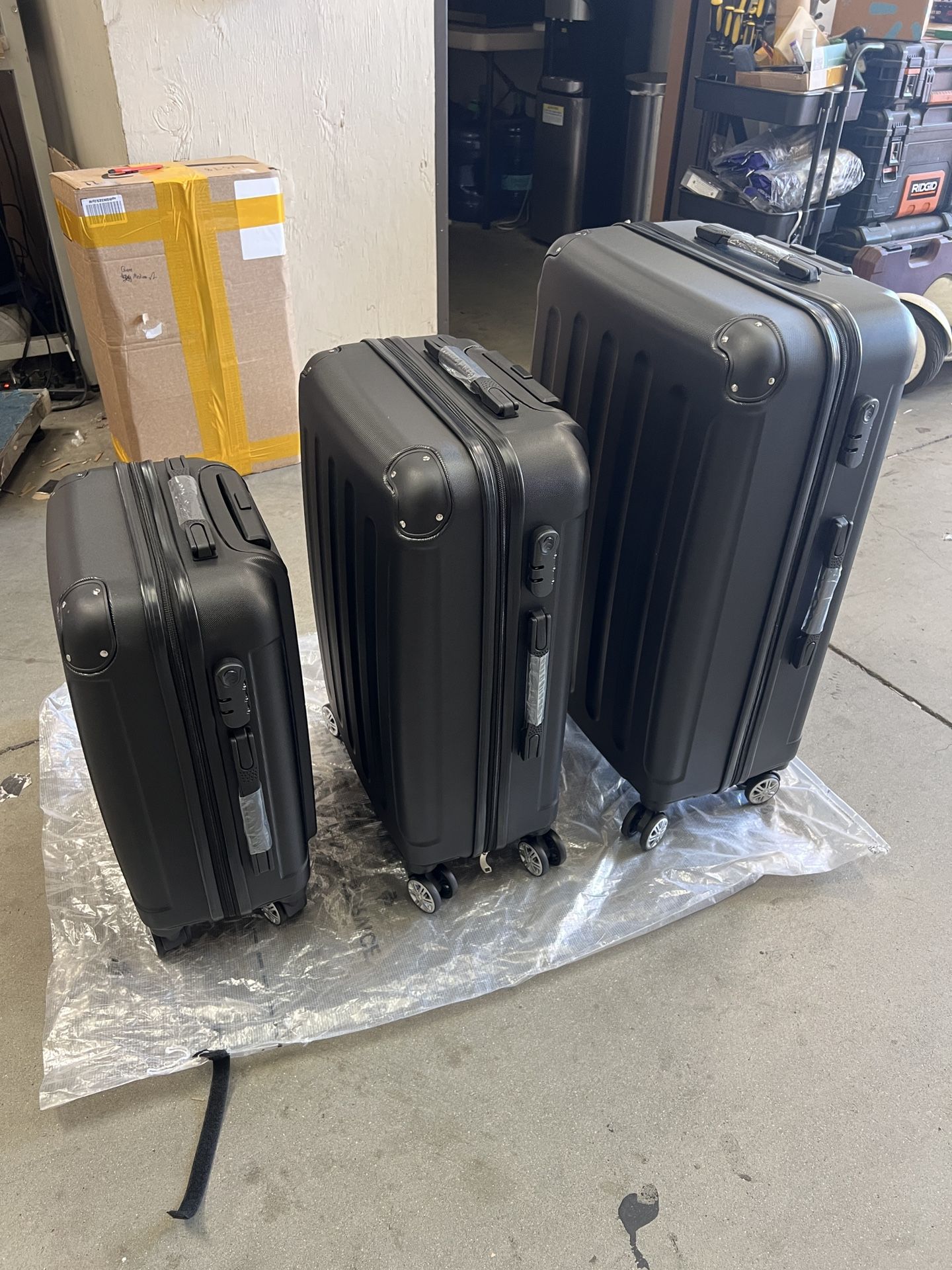 3 Pieces ABS Luggage Set 20” 24” 28” Size