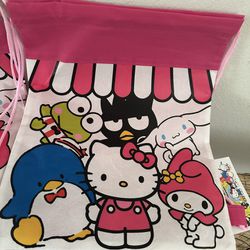 Two Hello Kitty And Friends Drawstring Bag