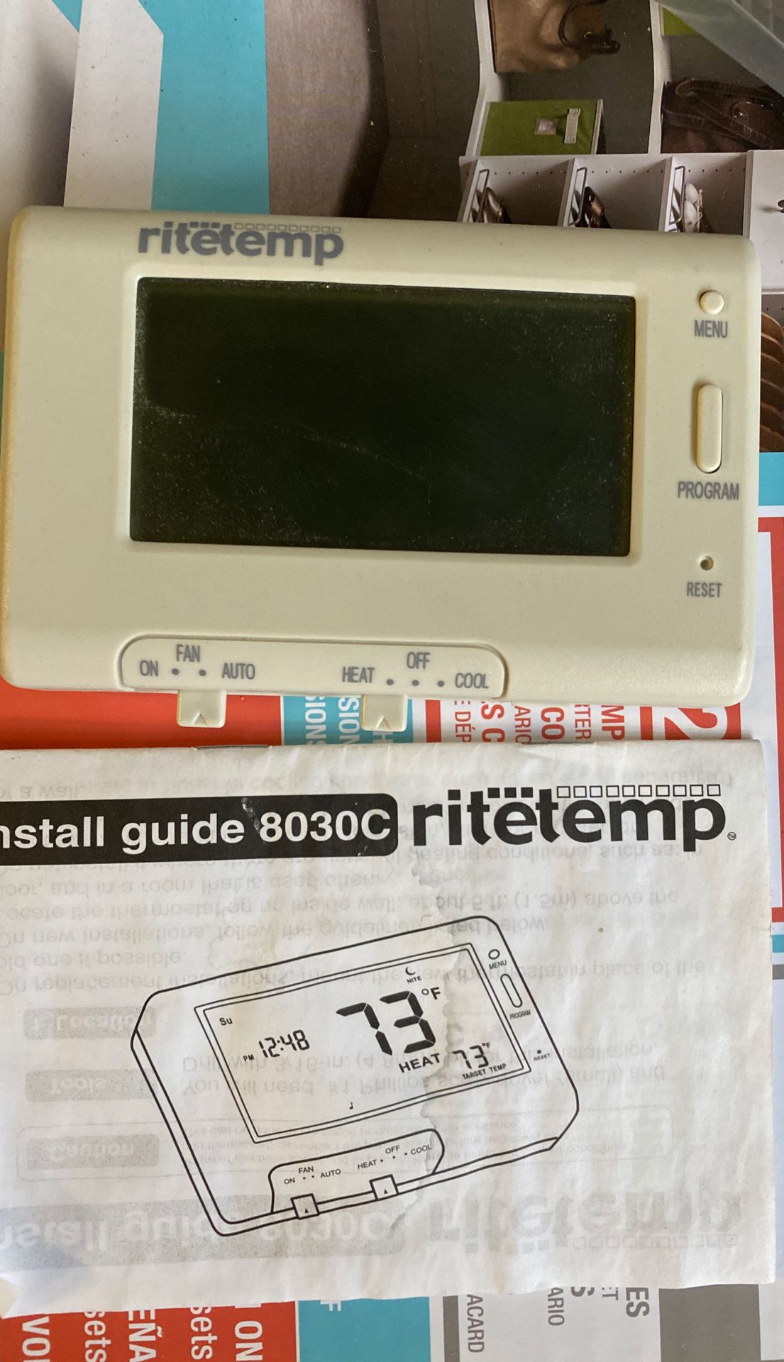 RiteTemp 8030C Programmable Electronic Thermostat