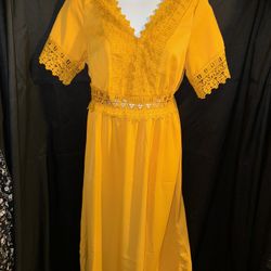 Mustard Color Dress Long