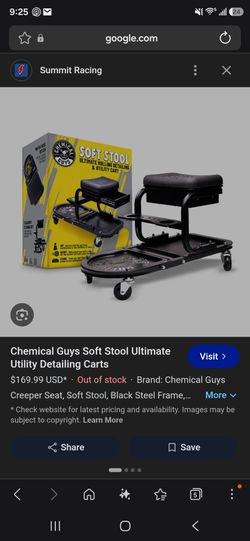 Chemical guys soft stool utility cart