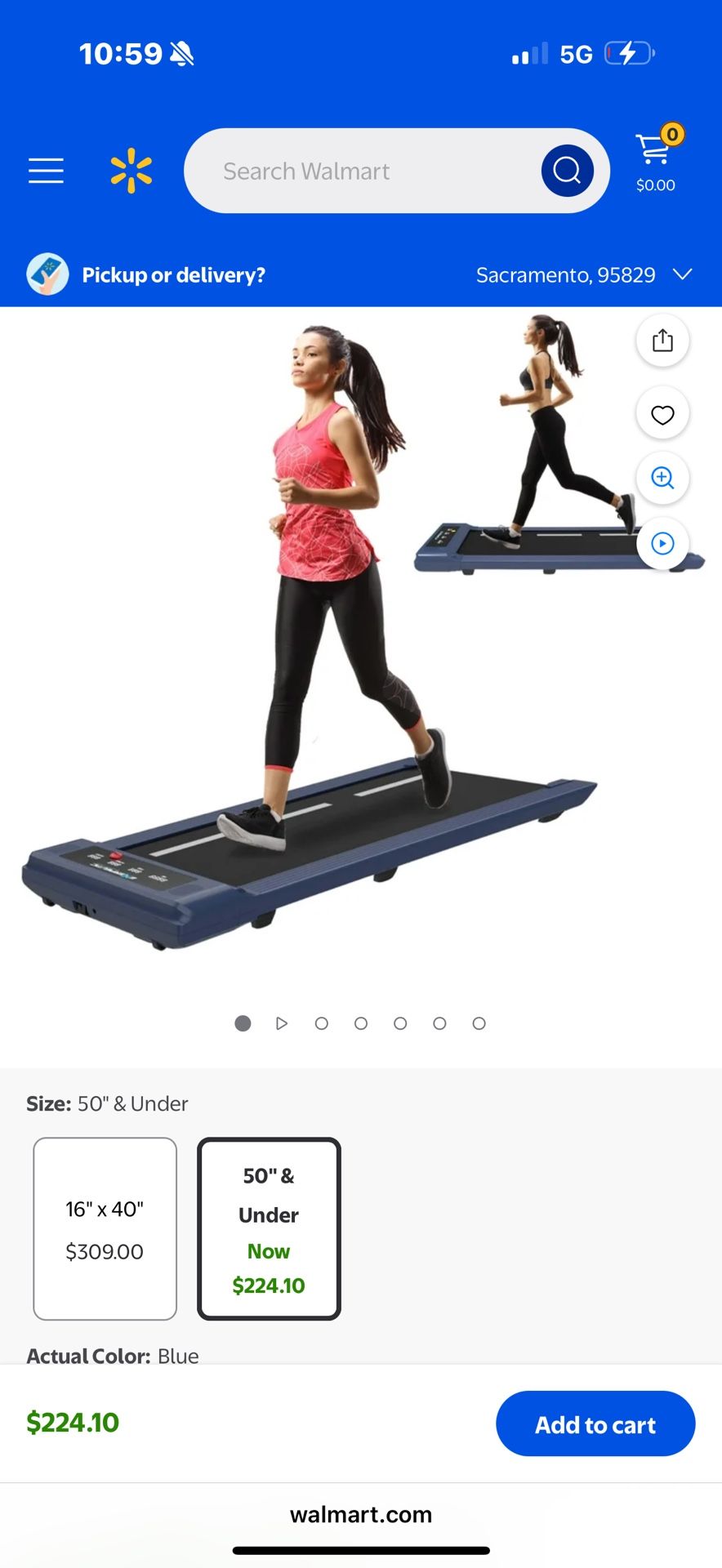 Slim Folding Treadmill – Under Desk or Home Use – Like New!