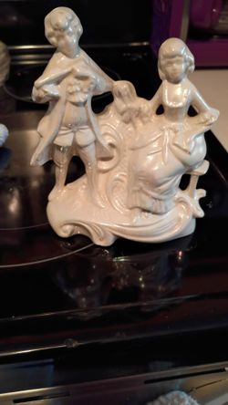 Vintage lusterware ceramic figurine