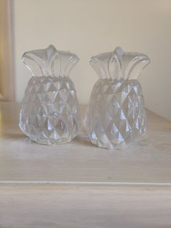 Blenko Handmade Pineapple Crystal Bookends