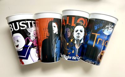 Fright-Rags Souvenir Cup’s Set of 8 Pop Culture Themed Cups