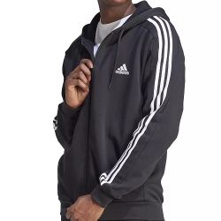 BRAND NEW Adidas Full Zip Fleece Black Hoodie Size M Men’s