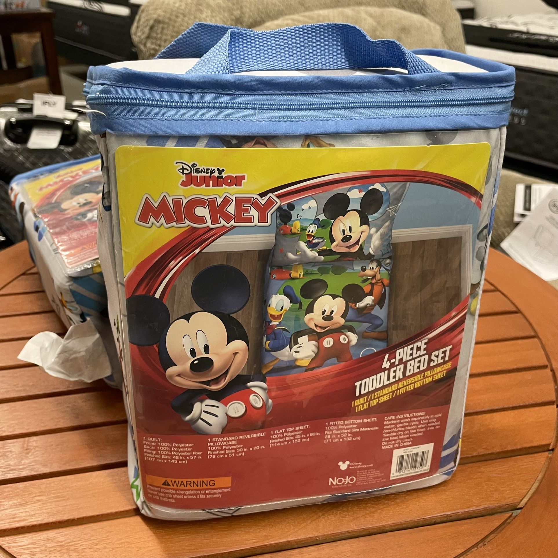 Disney Mickey Mouse Fun with Friends Toddler Bedding Sets, Toddler Bed, Blue, 4-Piece