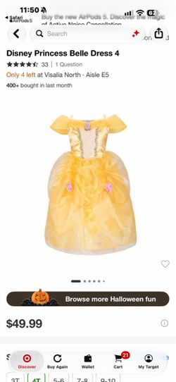 Belle girls costume