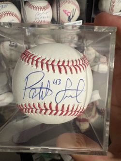 Patrick Sandoval signed baseball