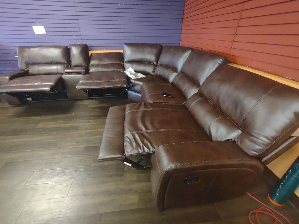 New Recliner Sectional Sofa With Three Recliners