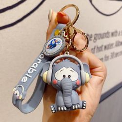 Music elephant keychain