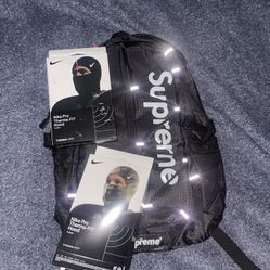 Supreme Backpack And 2 Ski Masks 